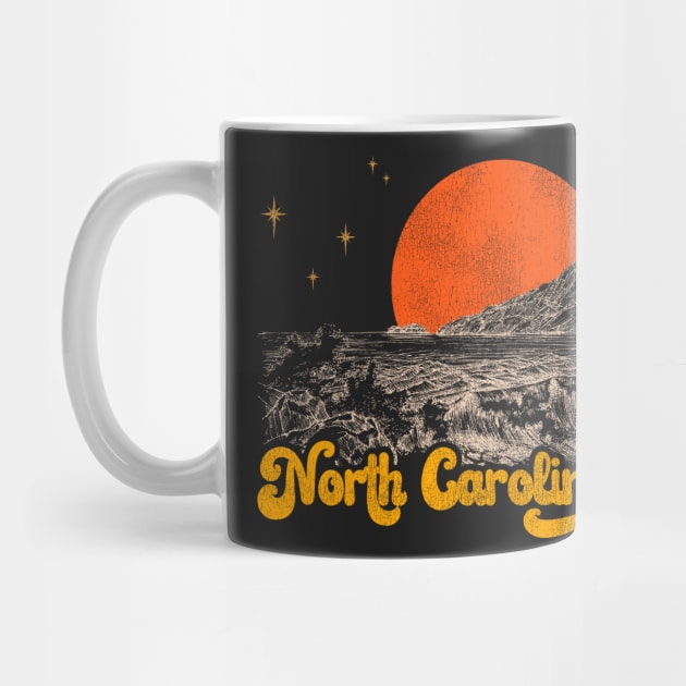 Vintage State of North Carolina Mid Century Distressed Aesthetic by darklordpug